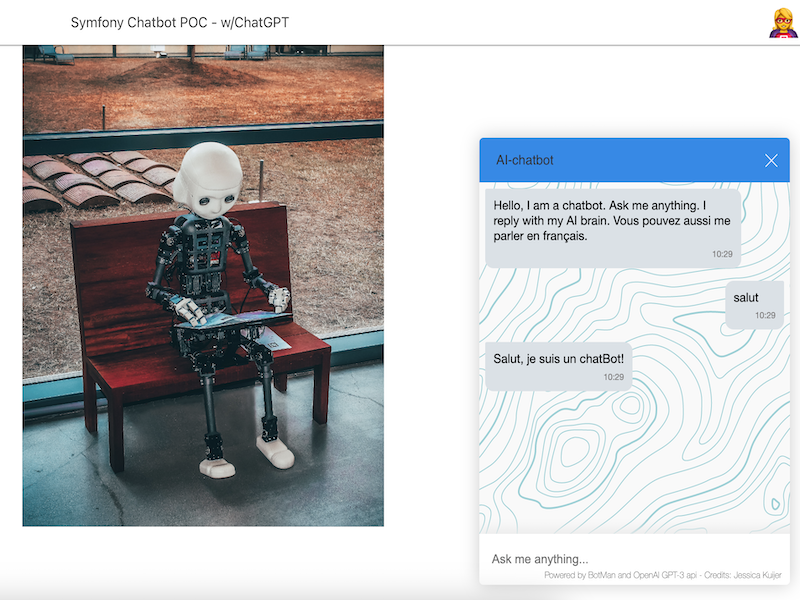 projet symfony chatBot chatGPT